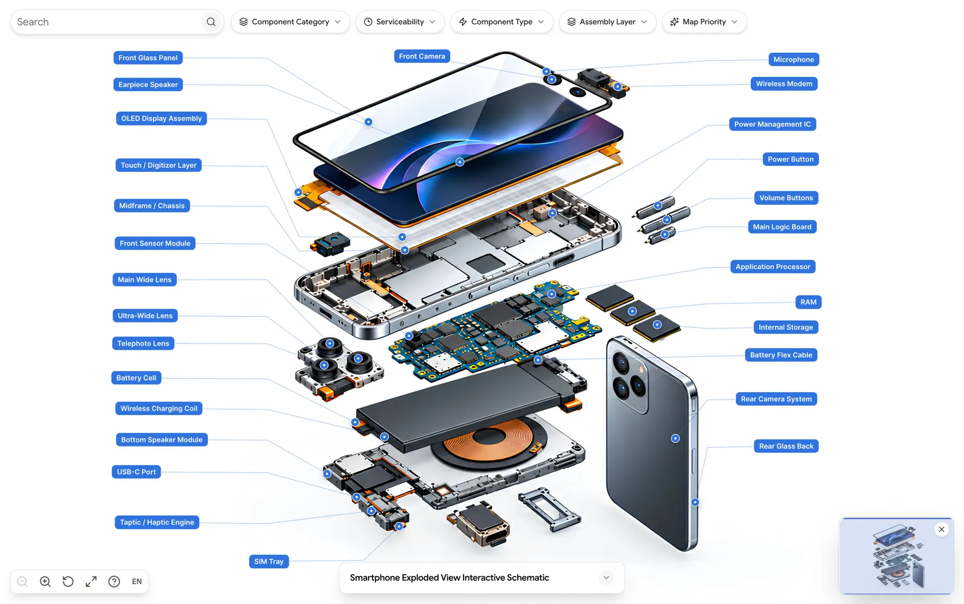 Interactive Product Diagram & Schematic Map Preview