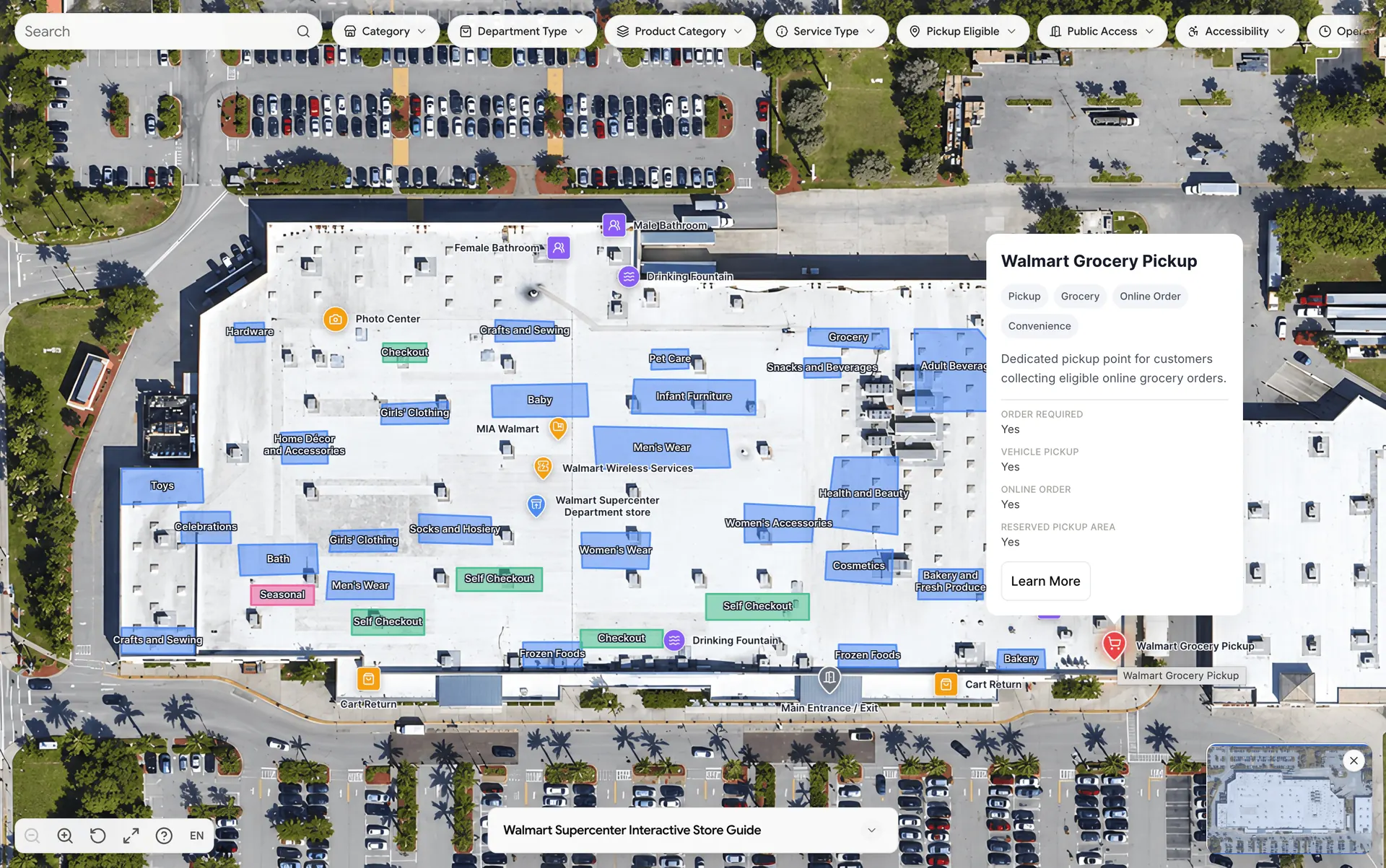 Interactive Retail & Store Guide Map Preview